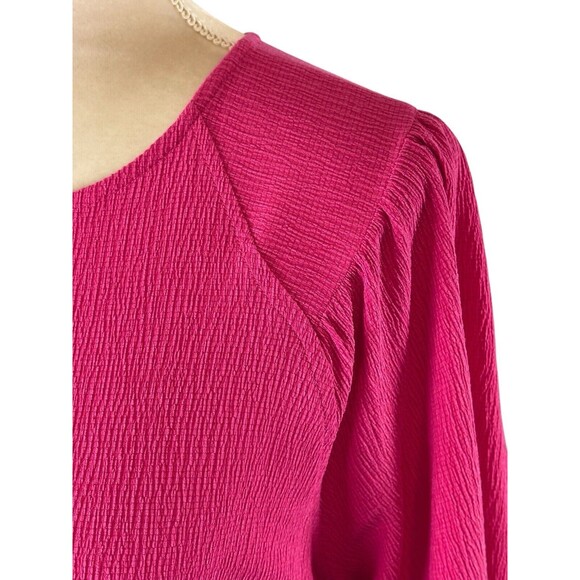 Vince Camuto Puff Sleeve Knit Top Women's Size Small Modern Pink 9121623 New! - Picture 16 of 16
